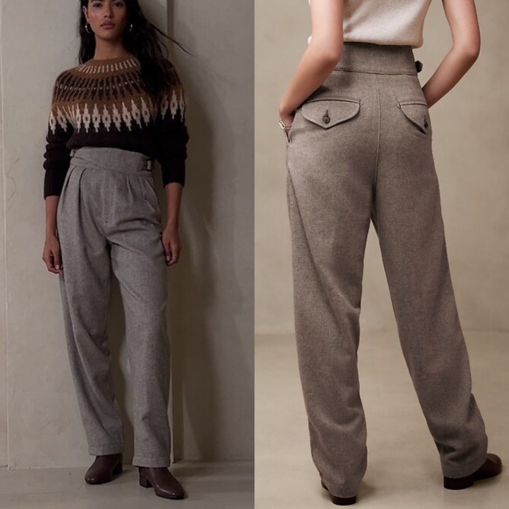 Banana republic factory’s women’s herringbone seafarer pant size 0P blonde tan